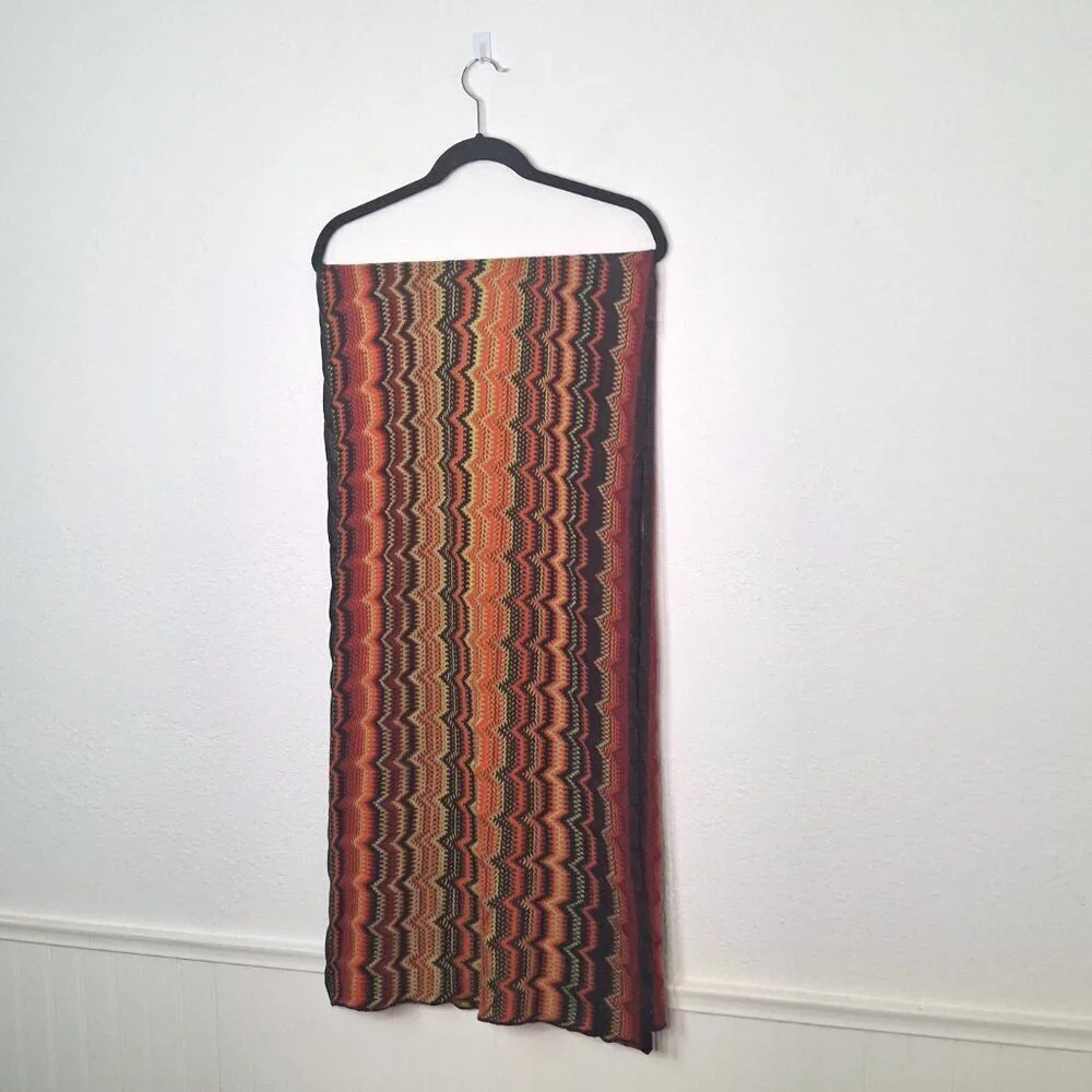 Cotton On Boho Multicolor Scarf 70 X 22 Colorful Festival Western Indie